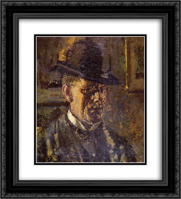 The Juvenile Lead (Self Portrait) 20x22 Black Ornate Wood Framed Art Print Poster with Double Matting by Sickert, Walter