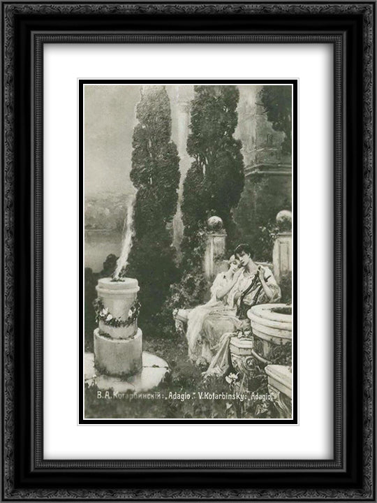 Adagio 18x24 Black Ornate Wood Framed Art Print Poster with Double Matting by Kotarbinski, Wilhelm