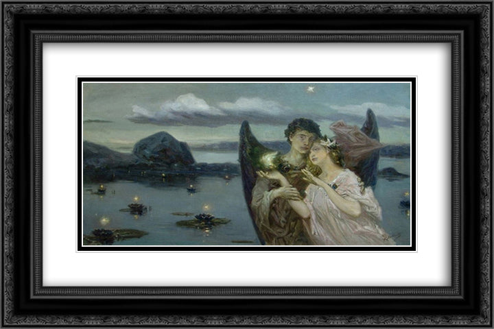 After the Death 24x16 Black Ornate Wood Framed Art Print Poster with Double Matting by Kotarbinski, Wilhelm