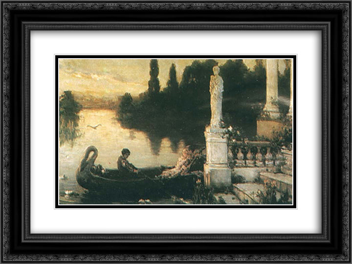 Arcadia 24x18 Black Ornate Wood Framed Art Print Poster with Double Matting by Kotarbinski, Wilhelm