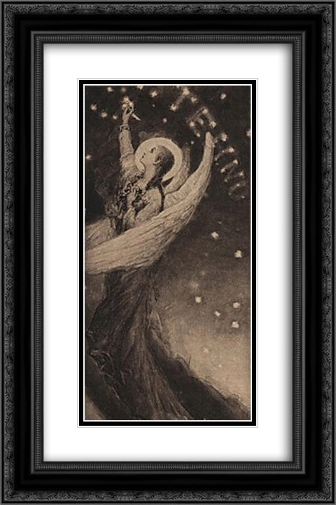 Constellation 16x24 Black Ornate Wood Framed Art Print Poster with Double Matting by Kotarbinski, Wilhelm