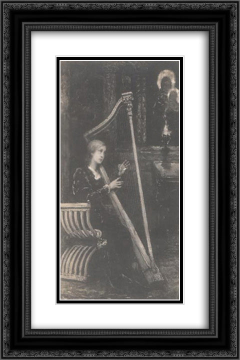 Music 16x24 Black Ornate Wood Framed Art Print Poster with Double Matting by Kotarbinski, Wilhelm