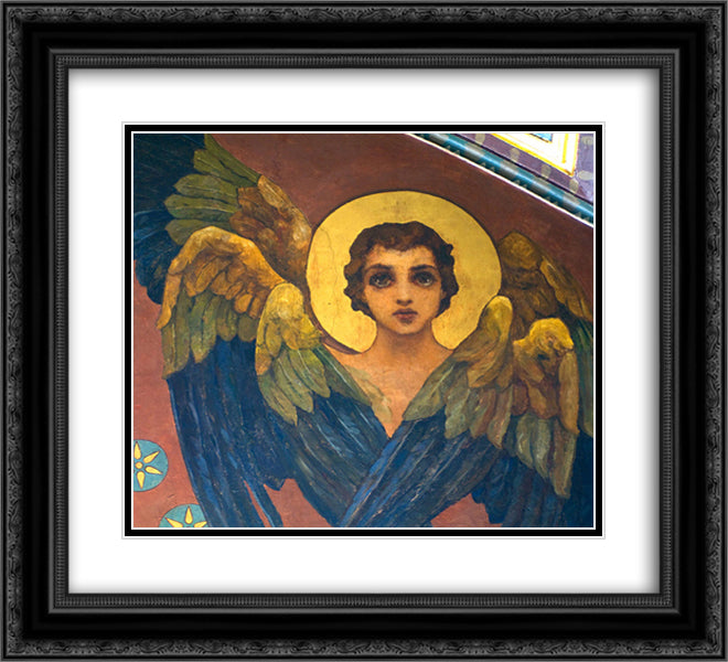 Seraphim 22x20 Black Ornate Wood Framed Art Print Poster with Double Matting by Kotarbinski, Wilhelm