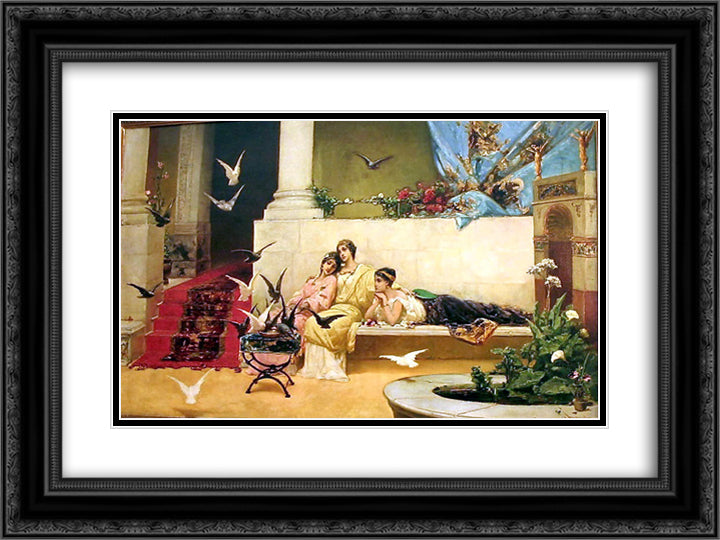 Song of the Slaves 24x18 Black Ornate Wood Framed Art Print Poster with Double Matting by Kotarbinski, Wilhelm