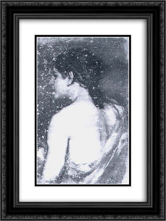 Study Models 18x24 Black Ornate Wood Framed Art Print Poster with Double Matting by Kotarbinski, Wilhelm