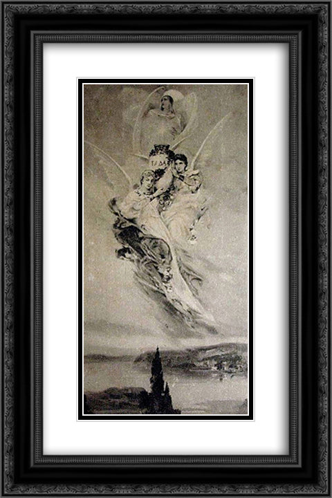 Tears of the Human 16x24 Black Ornate Wood Framed Art Print Poster with Double Matting by Kotarbinski, Wilhelm