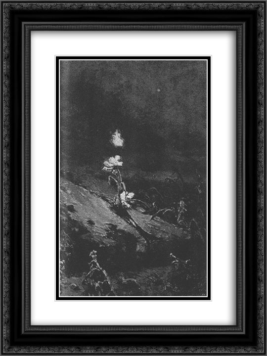 The Vineyard of Desolation 18x24 Black Ornate Wood Framed Art Print Poster with Double Matting by Kotarbinski, Wilhelm