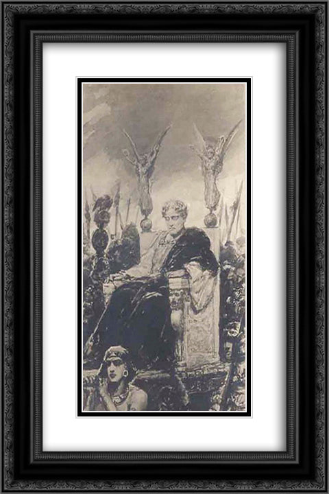 Triumphant 16x24 Black Ornate Wood Framed Art Print Poster with Double Matting by Kotarbinski, Wilhelm