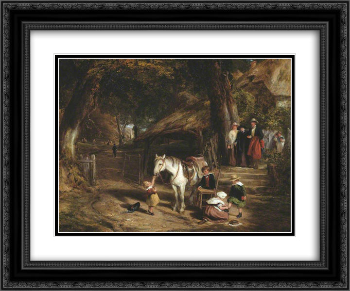 Sunday Morning 24x20 Black Ornate Wood Framed Art Print Poster with Double Matting by Collins, William