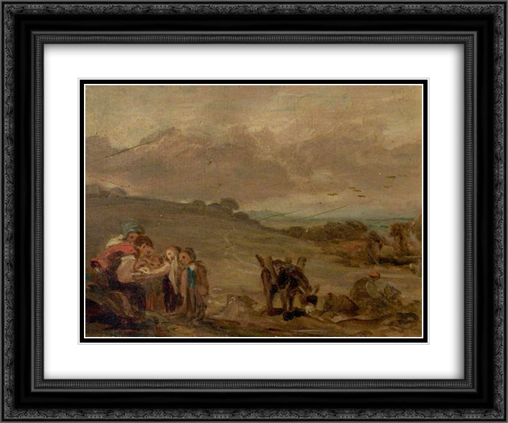 Taking out the Thorn 24x20 Black Ornate Wood Framed Art Print Poster with Double Matting by Collins, William
