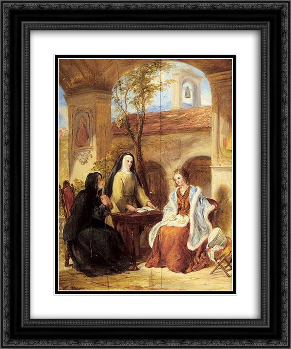 The World (The Cloister) 20x24 Black Ornate Wood Framed Art Print Poster with Double Matting by Collins, William