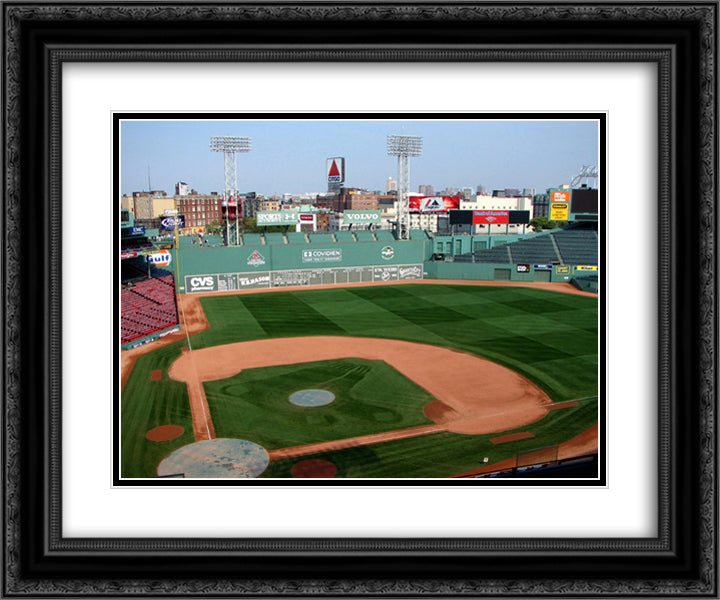 Fenway Park 24x20 Black Ornate Wood Framed Art Print Poster with Double Matting