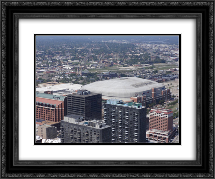 Edward Jones Dome 24x20 Black Ornate Wood Framed Art Print Poster with Double Matting