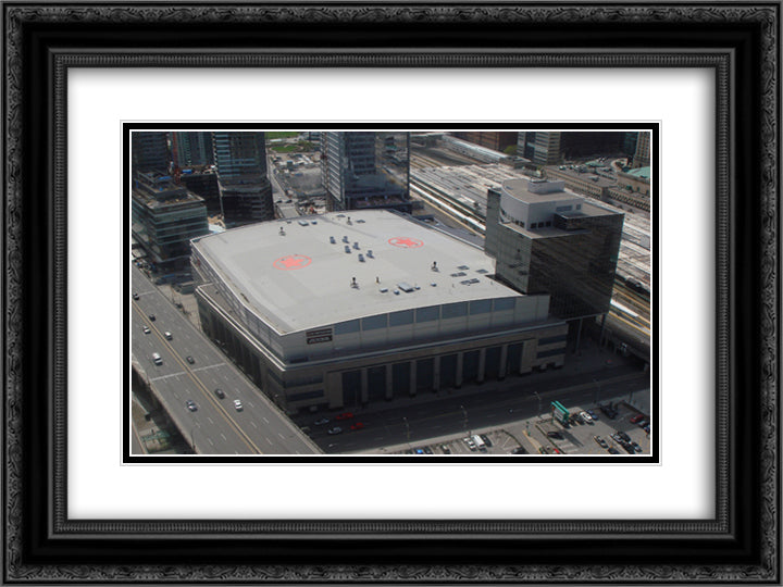 Air Canada Centre 24x18 Black Ornate Wood Framed Art Print Poster with Double Matting