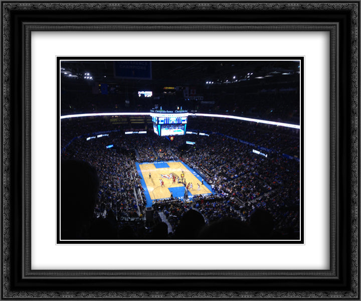 Chesapeake Energy Arena 24x20 Black Ornate Wood Framed Art Print Poster with Double Matting