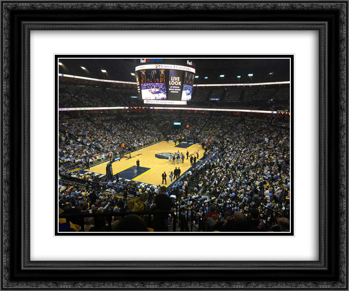 FedEx Forum 24x20 Black Ornate Wood Framed Art Print Poster with Double Matting