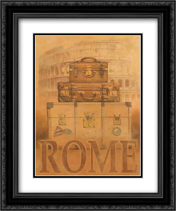 Travel Rome 15x18 Black Ornate Wood Framed Art Print Poster with Double Matting by Chiu, T. C.