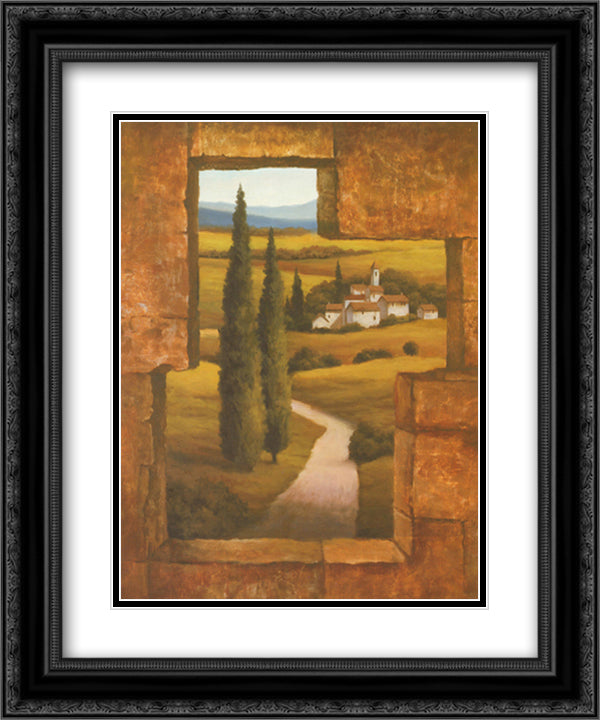 Tuscan Villa I 15x18 Black Ornate Wood Framed Art Print Poster with Double Matting by Chiu, T. C.