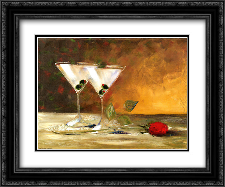 After Hours II 15x18 Black Ornate Wood Framed Art Print Poster with Double Matting by Trick, Malenda
