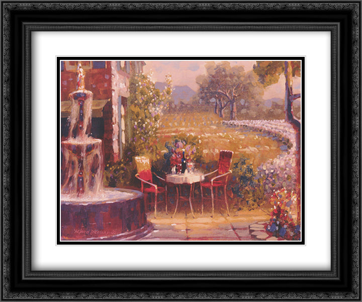 Cool Tuscan Breeze 16x14 Black Ornate Wood Framed Art Print Poster with Double Matting by Beaman, Leland