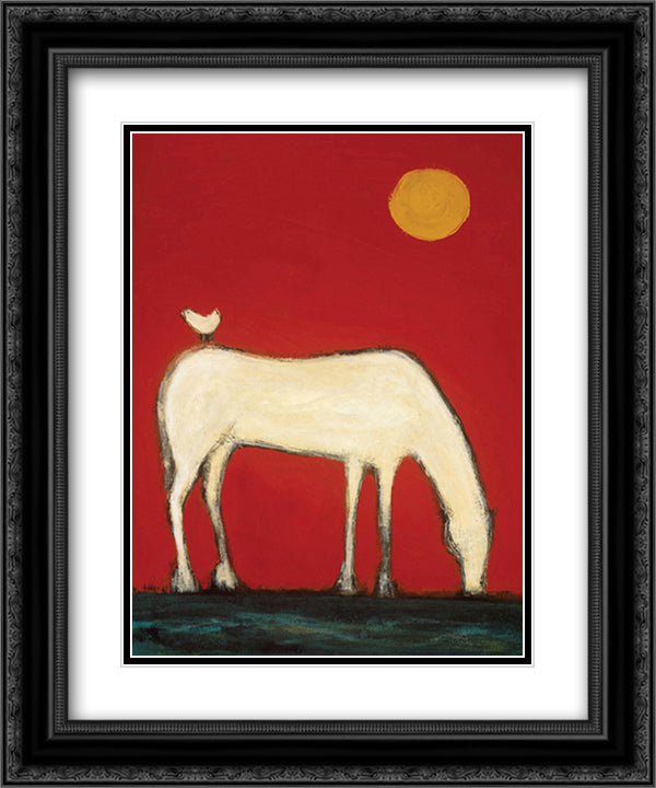 Free Ride 14x16 Black Ornate Wood Framed Art Print Poster with Double Matting by Bezuidenhout, Karen