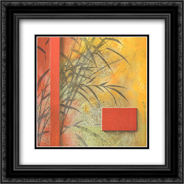 Spa Inspirations IV 9x9 Black Ornate Wood Framed Art Print Poster with Double Matting by Li-Leger, Don