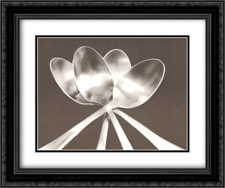 Spoons 16x14 Black Ornate Wood Framed Art Print Poster with Double Matting by Feeley, Mike