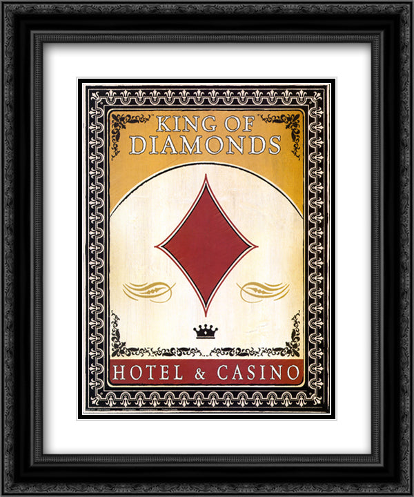 Hotel Casino 15x18 Black Ornate Wood Framed Art Print Poster with Double Matting