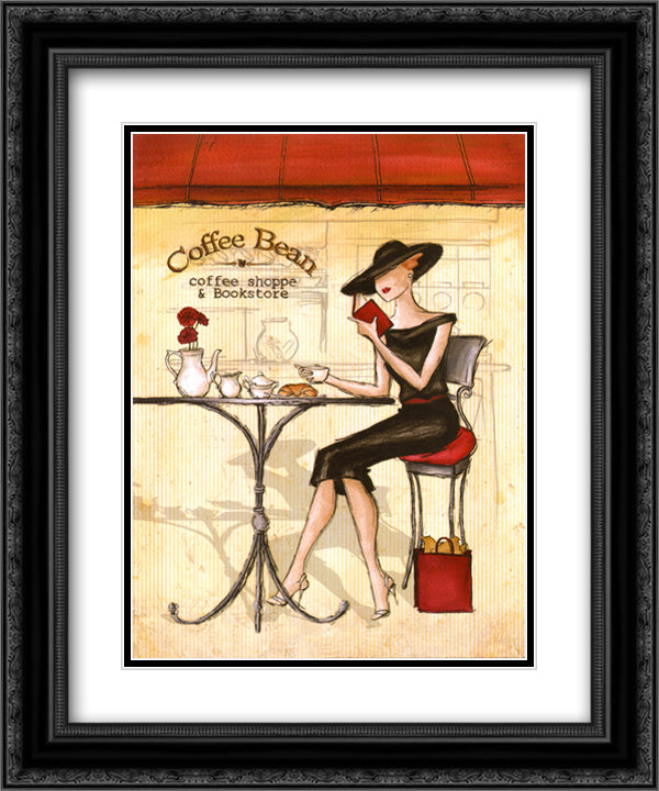 Femme Elegante II 15x18 Black Ornate Wood Framed Art Print Poster with Double Matting by Laliberte, Andrea