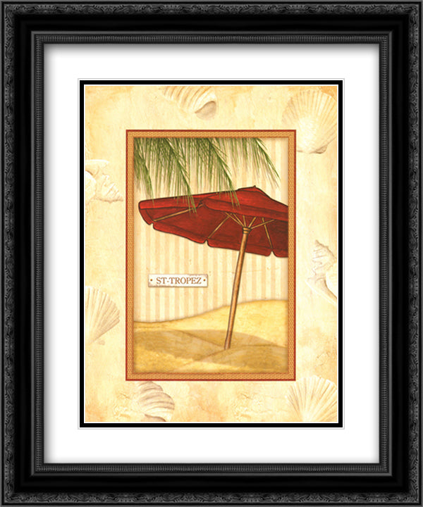 Parasol Club I 15x18 Black Ornate Wood Framed Art Print Poster with Double Matting by Laliberte, Andrea