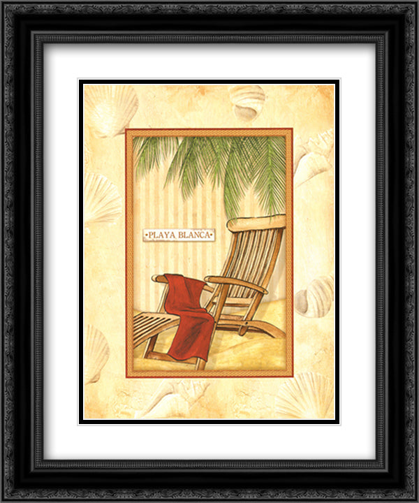 Parasol Club II 15x18 Black Ornate Wood Framed Art Print Poster with Double Matting by Laliberte, Andrea
