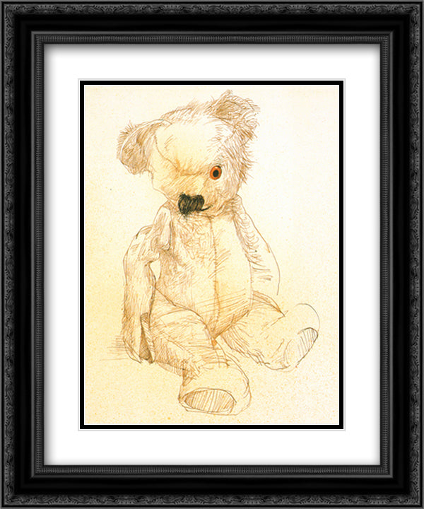 Teddy 14x16 Black Ornate Wood Framed Art Print Poster with Double Matting by Steadman, Ralph