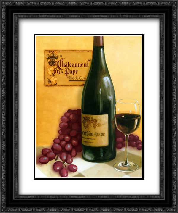 Chaleauneuf Du Pape 15x18 Black Ornate Wood Framed Art Print Poster with Double Matting by Marrocco, David