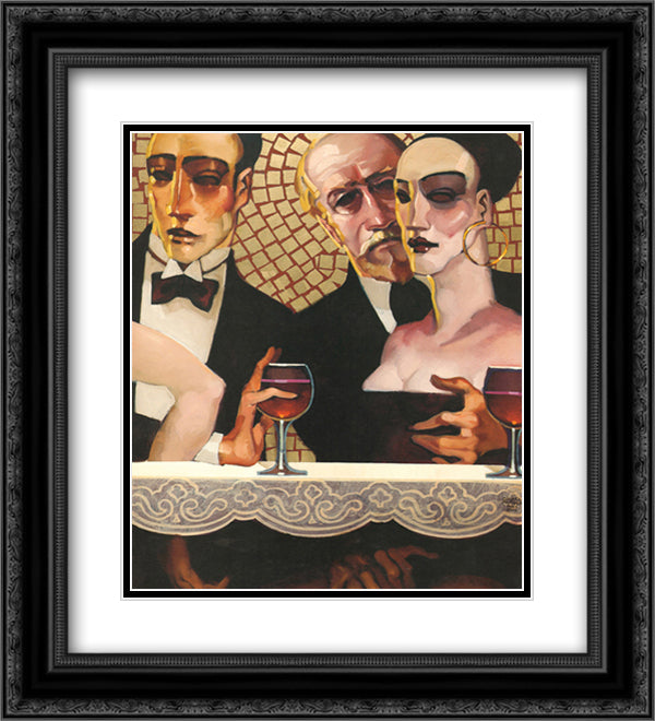 Ladies and Gentlemen II R 15x18 Black Ornate Wood Framed Art Print Poster with Double Matting by Machado, Jaurez