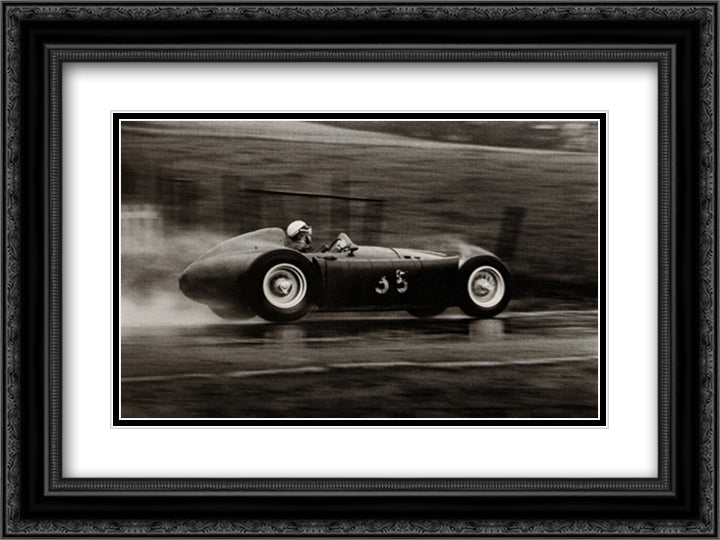 Grand Prix of Belgium, 1955 18x15 Black Ornate Wood Framed Art Print Poster with Double Matting by Alexander, Jesse