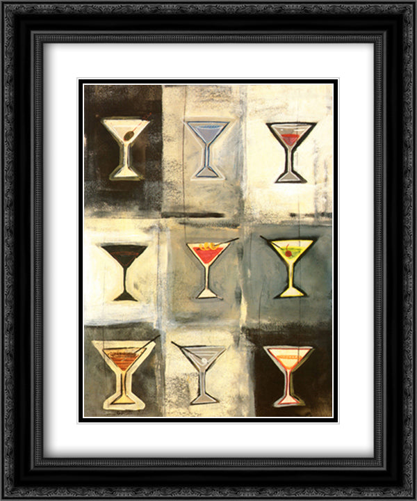 Cabernet 15x18 Black Ornate Wood Framed Art Print Poster with Double Matting by Vasali, Niro