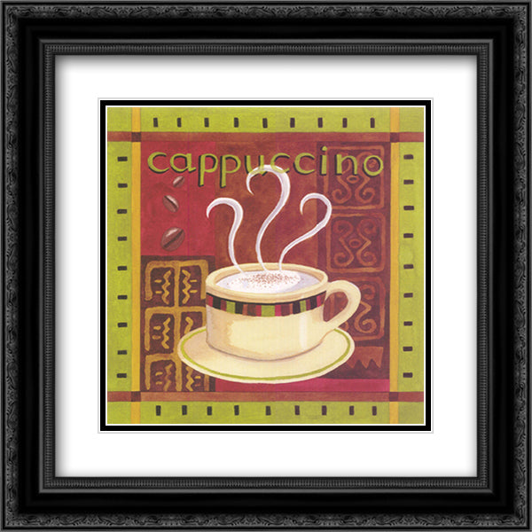 Cafe Exotica IV 13x13 Black Ornate Wood Framed Art Print Poster with Double Matting by Brinley, Jennifer