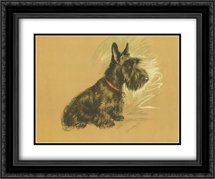 Nanette 19x16 Black Ornate Wood Framed Art Print Poster with Double Matting by Dawson, Lucy