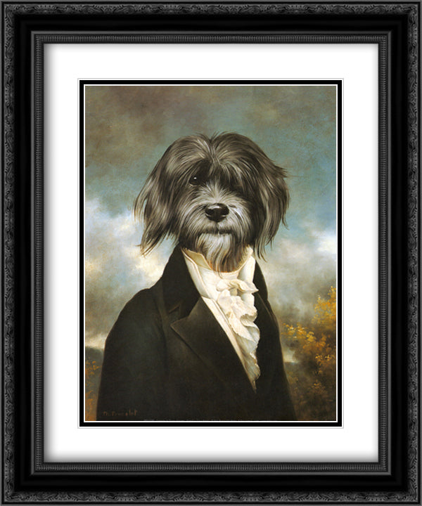 Gavroche 15x18 Black Ornate Wood Framed Art Print Poster with Double Matting by Poncelet, Thierry