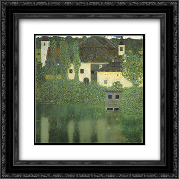 Unterach Manor On The Attersee Lake, Aus 15x18 Black Ornate Wood Framed Art Print Poster with Double Matting by Klimt, Gustav