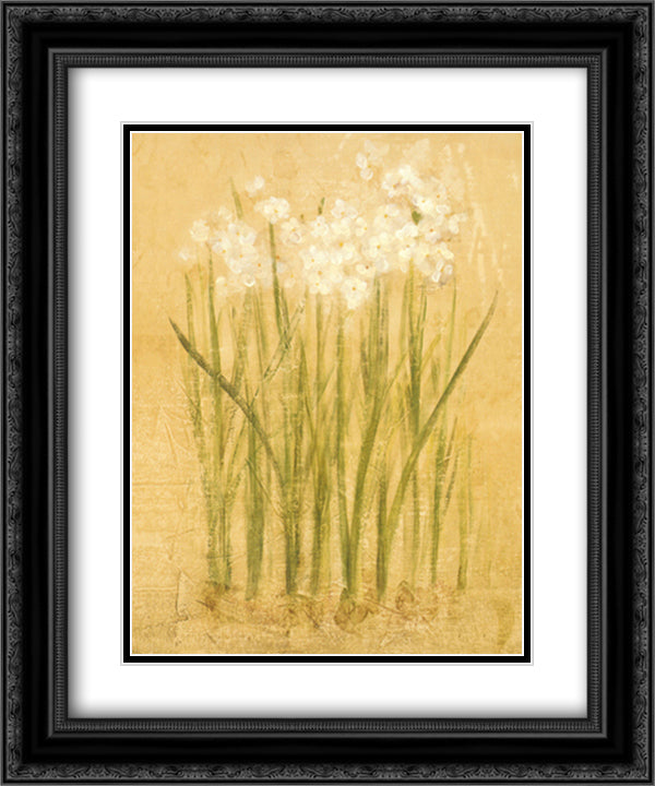Narcissus 15x18 Black Ornate Wood Framed Art Print Poster with Double Matting by Blum, Cheri