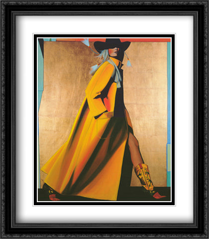 Follow Me 28x32 Black Ornate Wood Framed Art Print Poster with Double Matting by DeVary, David