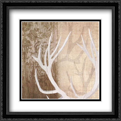 Deer Lodge I 28x28 Black Ornate Wood Framed Art Print Poster with Double Matting by Venter, Tandi