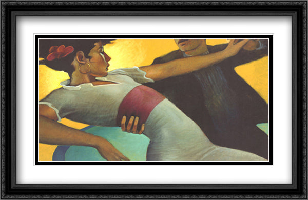 Amber Dream 40x28 Black Ornate Wood Framed Art Print Poster with Double Matting by Brauer, Bill