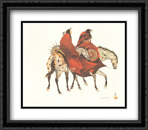 The Loss 34x28 Black Ornate Wood Framed Art Print Poster with Double Matting by Grigg, Carol