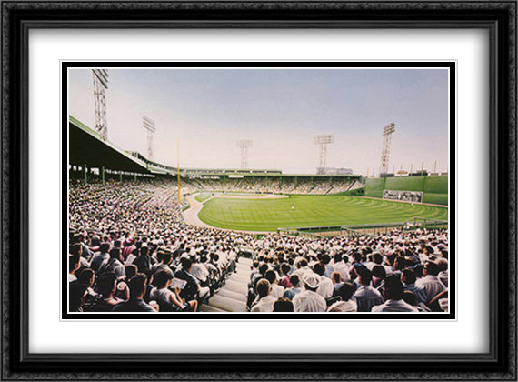 Fenway Park 36x28 Black Ornate Wood Framed Art Print Poster with Double Matting by Vlasak, Darryl