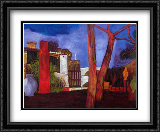 Mazzaro 34x28 Black Ornate Wood Framed Art Print Poster with Double Matting by Klee, Paul