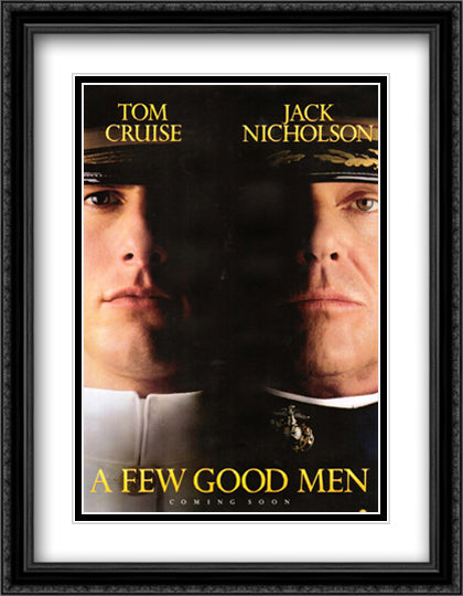 A Few Good Men 28x36 Black Ornate Wood Framed Movie Poster with Double Matting