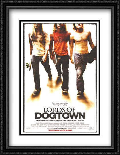 Lords of Dogtown 28x36 Black Ornate Wood Framed Movie Poster with Double Matting