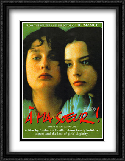 Fat Girl 28x36 Black Ornate Wood Framed Movie Poster with Double Matting